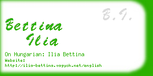 bettina ilia business card